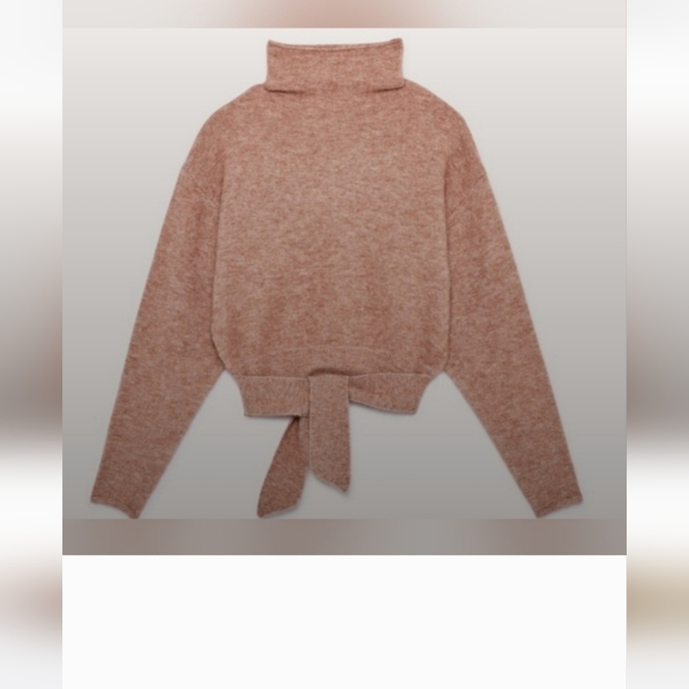 Aritzia Wilfred Lorin Turtleneck Tie sweater - Small- Rose Color (Retail $150) - Picture 3 of 5
